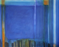 Komposition in blau Acryl auf Leinwand 2009 70x 100 cm