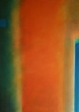 Komposition in orange 2010. Acryl auf Leinwand 70x50 cm