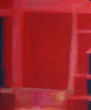 Komposition in rot I 2008, Mischtechnik auf Leinwand 120x100