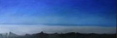 Wolkenmeer, 2013, Mischtechnik auf Leinwand,50x 150 cm
