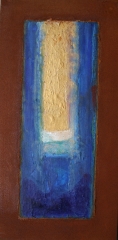 Wochentafeln 1 1Collage auf Eisen, 2010- 12, 30x15 cm,