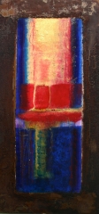 Wochentafeln 3 1 Collage auf Eisen, 2010- 12, 30x15 cm