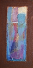 Wochentafeln 3 12 Collage auf Eisen, 2010- 12, 30x15 cm