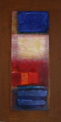 Wochentafeln 4 1 Collage auf Eisen, 2010- 12, 30x15 cm .JPG
