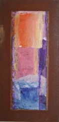 Wochentafeln 4 11 Collage auf Eisen, 2010- 12, 30x15 cm