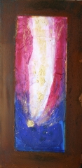 Wochentafeln 4 12Collage auf Eisen, 2010- 12, 30x15 cm .JPG