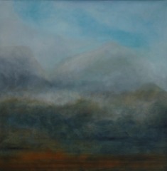 Wolken III, 2016 Mischtechnik auf Leinwand 60x60 cm