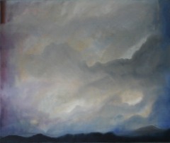 Wolkenhimmel, 2015 Mischtechnik auf Leinwand 50x60 cm